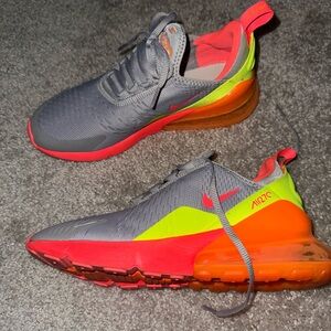 Nike Gray Neon Yellow Pink-Orange Air Max Sneakers